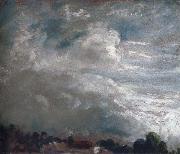 John Constable Cloud study,horizon of trees 27 September 1821 France oil painting artist